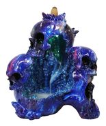 Blue Gothic 3 Ghastly Skulls LED Death Mountain Cavern Backflow Incense ... - €38,40 EUR