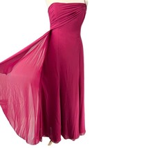 Sophia Tolli Special Occasion Beaded One Shoulder Chiffon Gown Dress Cerise 16 - £90.98 GBP