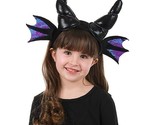 Dragon Horns Black Plush Costume Headband Halloween Party - £11.96 GBP