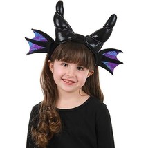 Dragon Horns Black Plush Costume Headband Halloween Party - £11.83 GBP