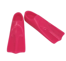 VINTAGE 1990's MATTEL BARBIE NEON PINK SLIP-ON SWIMMING SWIM WATER FLIPPERS - $7.60