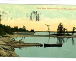 Twin Bays Valcour Island Lake Champlain New York Postcard 1908 - £9.55 GBP