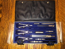 Vintage Sears 607-5105-2 12 Piece Engineering Drafting Tool Set In Case-Germany - $17.95