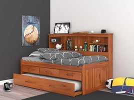 Claire Twin Size Storage Daybed in Honey - £864.30 GBP
