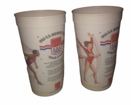 Mcdonalds 1988 Olympic Team Track &amp; Field And Gymnastics Cups Set Of 2 - £7.35 GBP