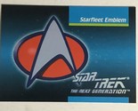 Star Trek Next Generation Trading Card 1992 #78 Star fleet Emblem - $1.97