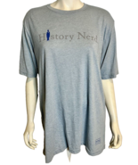 Next Level Apparel Blue Short Sleeve Crew Neck T Shirt &quot;History Nerd&quot; Si... - $354.99 MXN