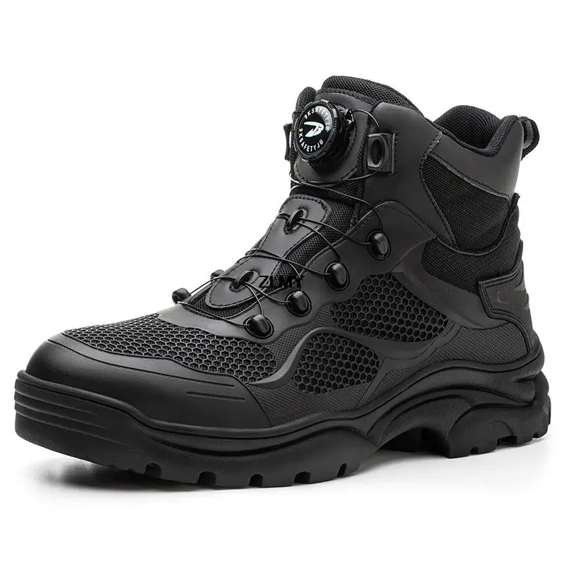 Indestructible Work Safety Boots Men Steel Toe Safety Shoes Anti-smash Anti-stab - £75.70 GBP