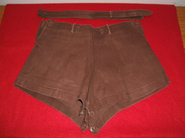 Vintage Toddler Boys Brown Shorts w/ Sash Belt - £7.85 GBP