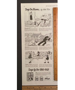Vintage Print Ad Gro Pup dog Food Kellogg's Carl Rose Cartoon 1940s Ephemera - £10.05 GBP
