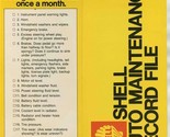 Shell Auto Maintenance Record File 1970&#39;s - £18.71 GBP