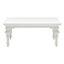 47&quot; White Solid Wood Coffee Table - $13,618.18 MXN
