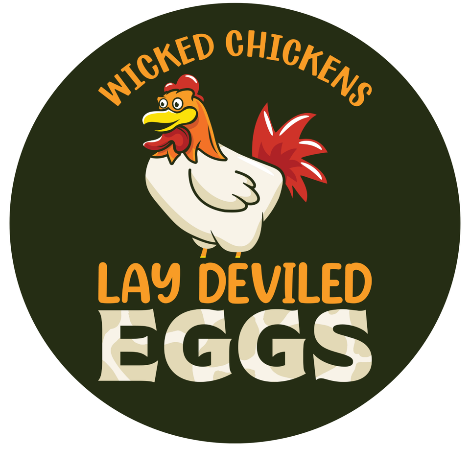 Wicked Chickens Lay Deviled Eggs Sticker
