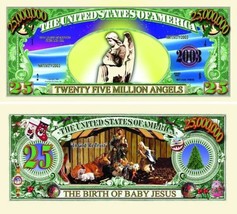 ✅ 25 Pack Nativity Manger Baby Jesus Christmas Collectible Novelty Dollar Bill ✅ - £11.04 GBP