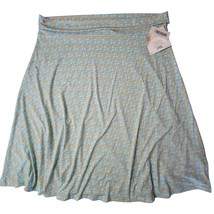 LuLaRoe Azure Women Skirt Plus Size 3XL Blue Stretch Midi Preppy Chic Pu... - £11.32 GBP