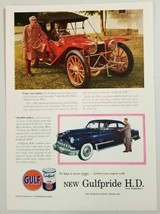 1953 Print Ad Gulf Pride Oil 1913 American Underslung &amp; DeSoto Cars - £7.25 GBP