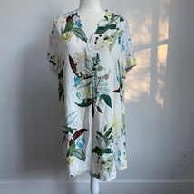 H&amp;M Floral Tropical Shirt Tunic Dress or Swim Cover-up sz 6 NWT - £22.79 GBP