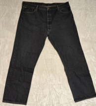 Levis 501 XX Jeans Mens *46X34 Black Straight Button Fly Red Tab Denim J... - £19.55 GBP