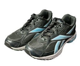 Reebok Smooth Fit Womens Black Blue Running Shoes Sneakers OWQ502 Size US 6 - $9.89