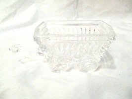 Vintage Princess House Crystal Clear Pressed Cut Glass Cart Wagon - £13.04 GBP