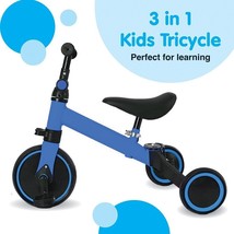 Childs Tricycle, Toddler 3 IN 1 Trike, Convertible 3 Wheels Balance Bike... - £29.68 GBP