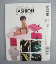 McCall&#39;s M5339 Diaper Bag Crossbody Backpack Tote and Folding Changing Pad Kit - £3.89 GBP