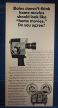 Vintage Zeitschrift Anzeige Aufdruck Design Werbe Bolex Heim Film System - $31.84