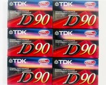 TDK D90 High Output Blank Cassette Tapes 6-Pack New Sealed - $9.89