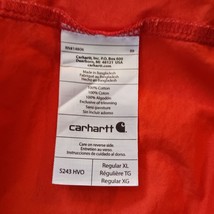 Carhartt Pockets Men's Orange Cotton Button Up Shirt Short Sleeve Size XL image 5