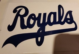 5 x 4 Kansas City Royals script MLB Baseball Vinyl Decal white, navy or light bl - £2.38 GBP