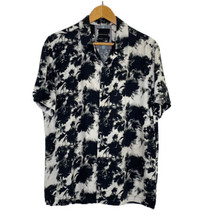 Ricky &amp; Micky S/S Button Front Shirt Mens size Medium Black White Tie Dy... - £17.76 GBP