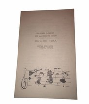 Central Highschool Elkhart Indiana All-School Band And Orchestra 1980 Program - £3.89 GBP