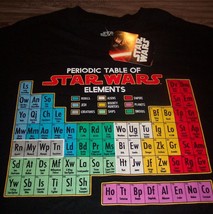 Funny Periodic Table Of Star Wars Elements T-Shirt Mens Small New w/ Tag - £15.82 GBP