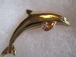 Dolphin Pendant with Rhinestones Vintage - £9.99 GBP