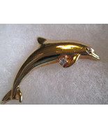 Dolphin Pendant with Rhinestones Vintage - $9.49 CAD