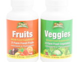 Garden Greens 1 Fruits &amp; 1 Veggies Natural Supplement Vitamin Capsules 1... - £31.31 GBP