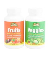 Garden Greens 1 Fruits & 1 Veggies Natural Supplement Vitamin Capsules 120 Count - £31.31 GBP