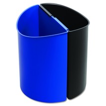 Safco Products Desk-Side Recycling Trash Can 9794BB, Black and Blue, Lat... - $51.99