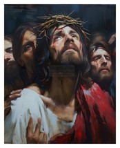 JESUS CHRIST OF NAZARETH IN CROWN OF THORNS CHRISTIAN 8X10 PHOTO - $8.49