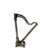Vintage Sterling Silver Signed 800 122 Harp Music Instrument Dollhouse M... - $65.78 CAD