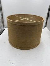 Vintage Mid Century Modern Burlap Drum Lamp Shade 13 x 14 x 9.5 Inches - $921.73 MXN