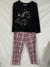 Wonder Nation Girls Fleece Unicorn Pajama Set Size XL 14-16 - £3.24 GBP