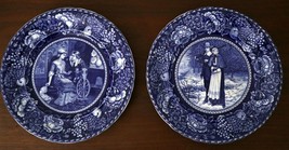 Pr. Antique Plate Rowland &amp; Marsellus c1900 Plates Alden &amp; Pricilla Longfellow - £71.01 GBP