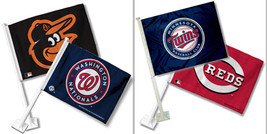 MLB Team Logo Car Window Flag Made By Fremont Die -Select- Team Below - $13.95+