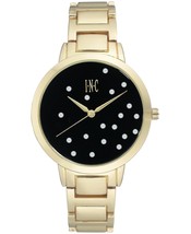 I.N.C. Women&#39;s Gold-Tone Bracelet Black w Pearl Accents Dial 36mm Quartz Watch - £27.52 GBP