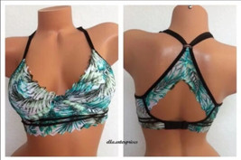 Victoria&#39;s Secret Pink Tropical Palm Fern Racerback Push Up Bralette - S... - £23.97 GBP