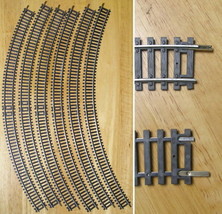 6 Pc 1987 Tyco Ho Tru Steel Ho Train 18&quot; Curve 14008 A+ - £7.98 GBP