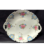 Vintage BLUE ROSE 10.5&quot; Lugged Cake Plate LIMOGES FRANCE - Possibly JEAN... - €18,04 EUR