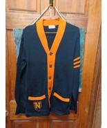 Vtg 50&#39;s  College/High School Wool &quot;N&quot; Letterman Varsity Cardigan Sweate... - $69.45 CAD