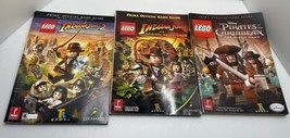 Lot Of Three Prima Official Game Guides Indiana Jones 1 &amp; 2 Lego &amp; Pirates Of Th - $12.19